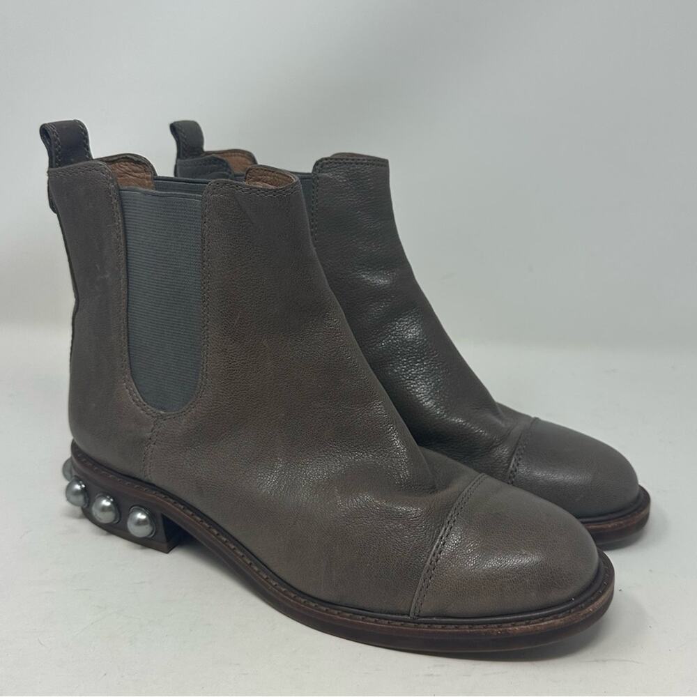 Louise et Cie Lo-Vinn Vinn Imitation Pearl Boot Size 8 Leather Ankle Low